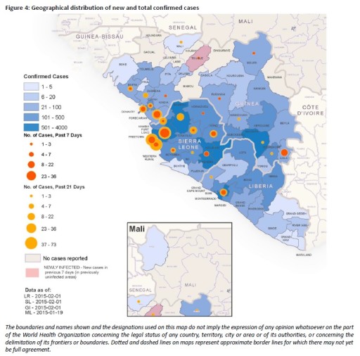 mappa ebola febbraio