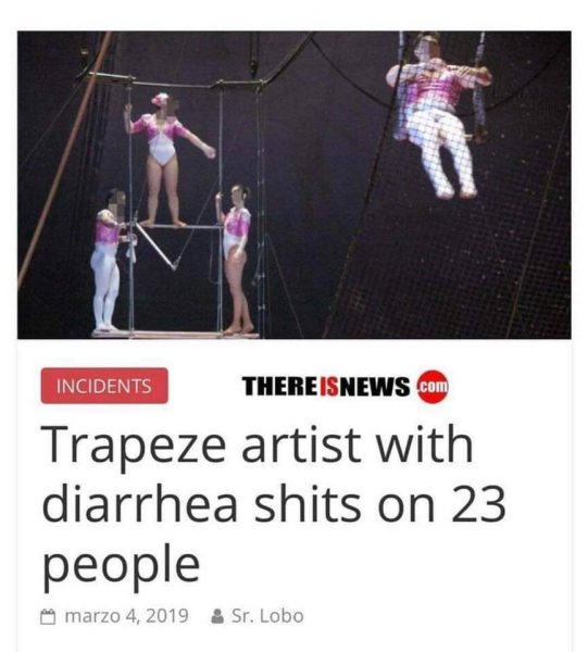 Risultati immagini per trapecista con diarrea