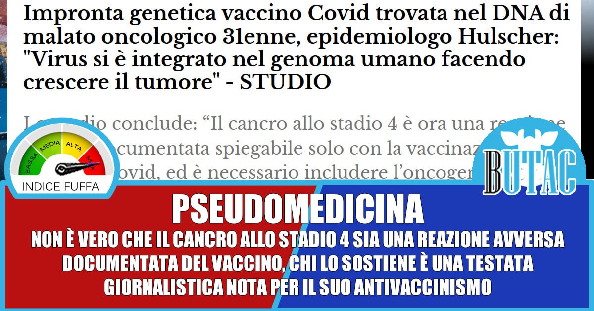 No, il vaccino anti‑COVID non si integra nel DNA